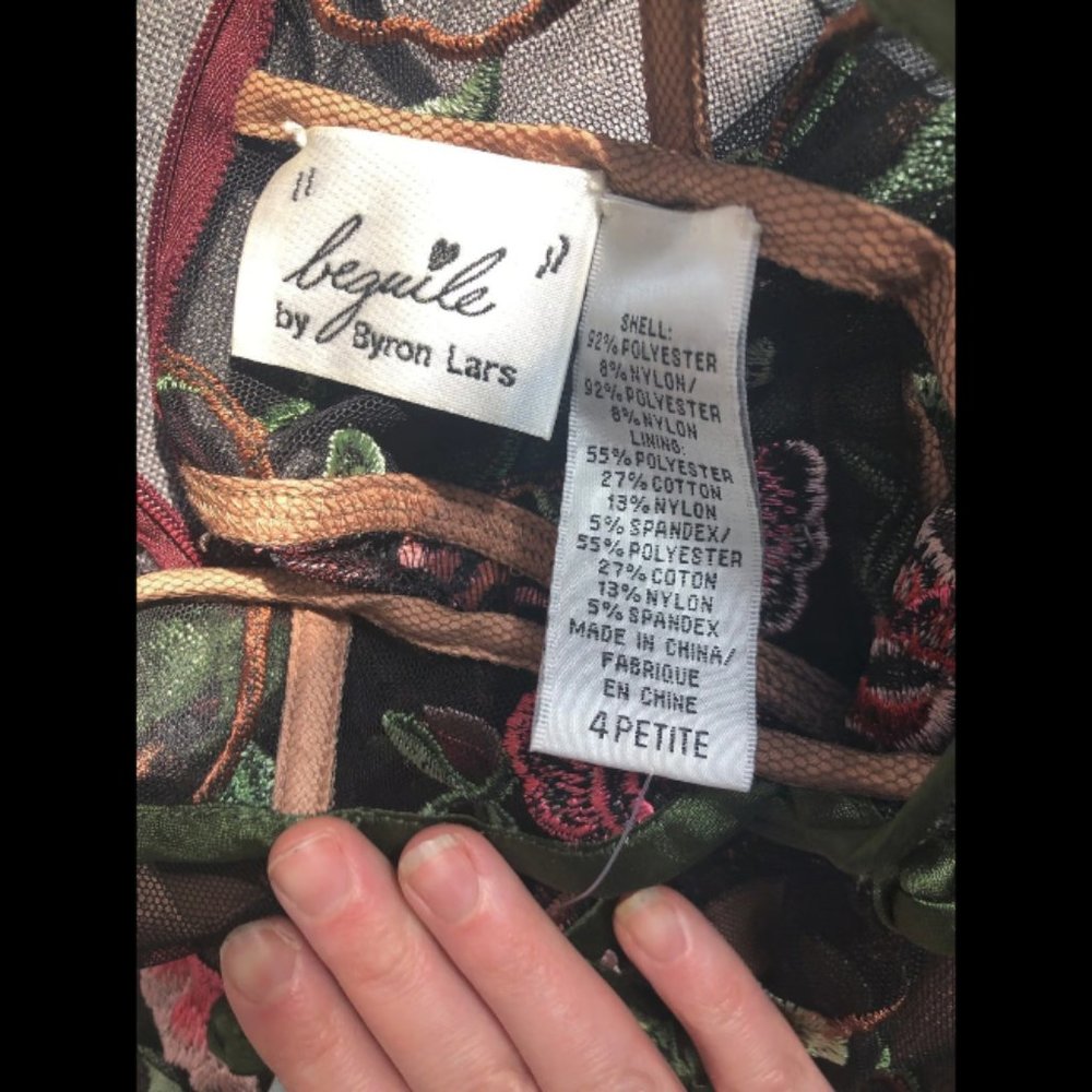 Very rare NWT Anthropologie Byron Lars Beguile Alpine Rose Dress - Size 4 petite - Picture 5 of 6